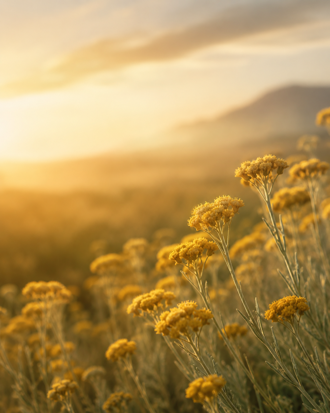 Immortelle Skin Botanical Skincare Helichrysum Field at Dusk
