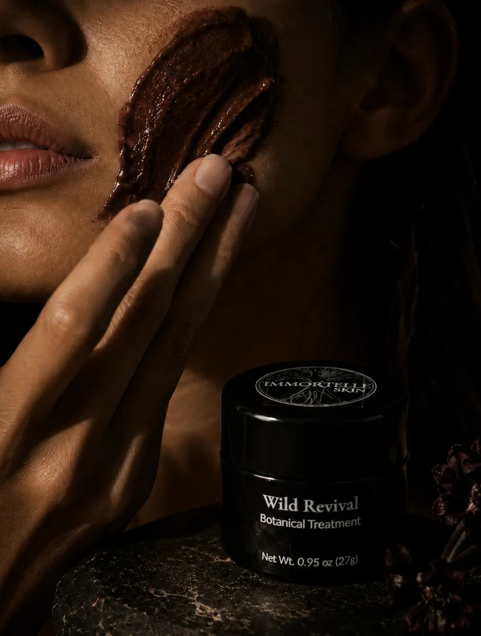 Immortelle Skin Wild Revival renewing treatment mask botanical skincare texture